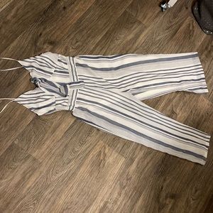 LIGHT BLUE STRIPED JUMPSUIT